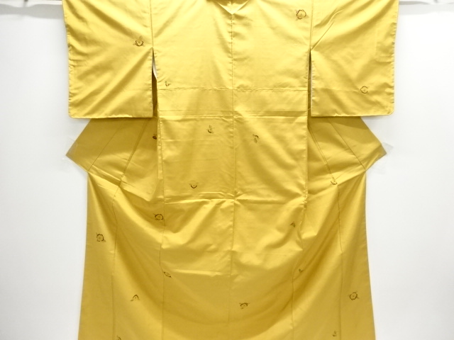 JAPANESE KIMONO / UNUSED TSUMUGI / WOVEN CAMELLIA